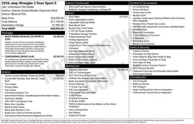2026 Jeep Wrangler Sport S