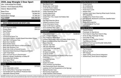 2026 Jeep Wrangler Sport