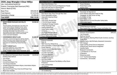2026 Jeep Wrangler Willys