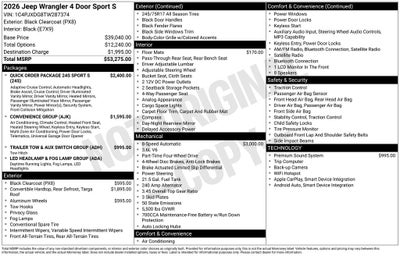 2026 Jeep Wrangler Sport S