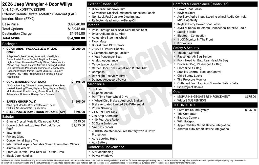 2026 Jeep Wrangler Willys