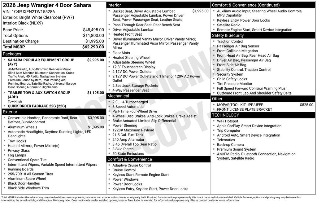 2026 Jeep Wrangler Sahara