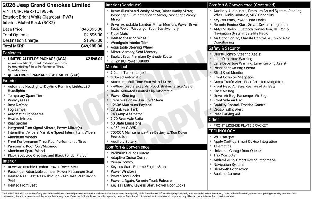 2026 Jeep Grand Cherokee Limited