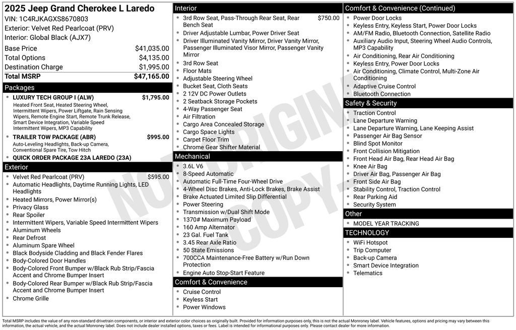 2025 Jeep Grand Cherokee L Laredo