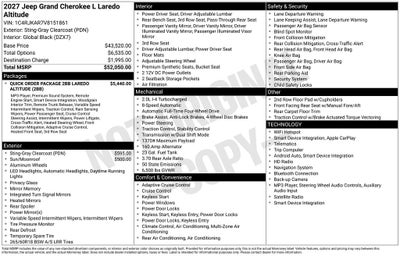 2027 Jeep Grand Cherokee L Laredo Altitude