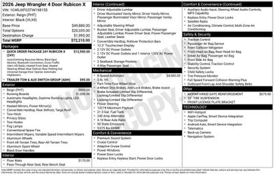 2026 Jeep Wrangler Rubicon X