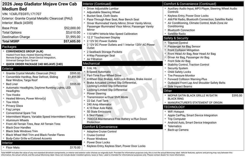 2026 Jeep Gladiator Mojave