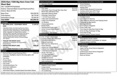 2026 RAM Ram 1500 Big Horn/Lone Star