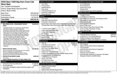 2026 RAM Ram 1500 Big Horn/Lone Star