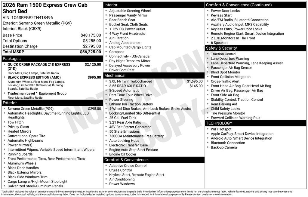 2026 RAM Ram 1500 Express