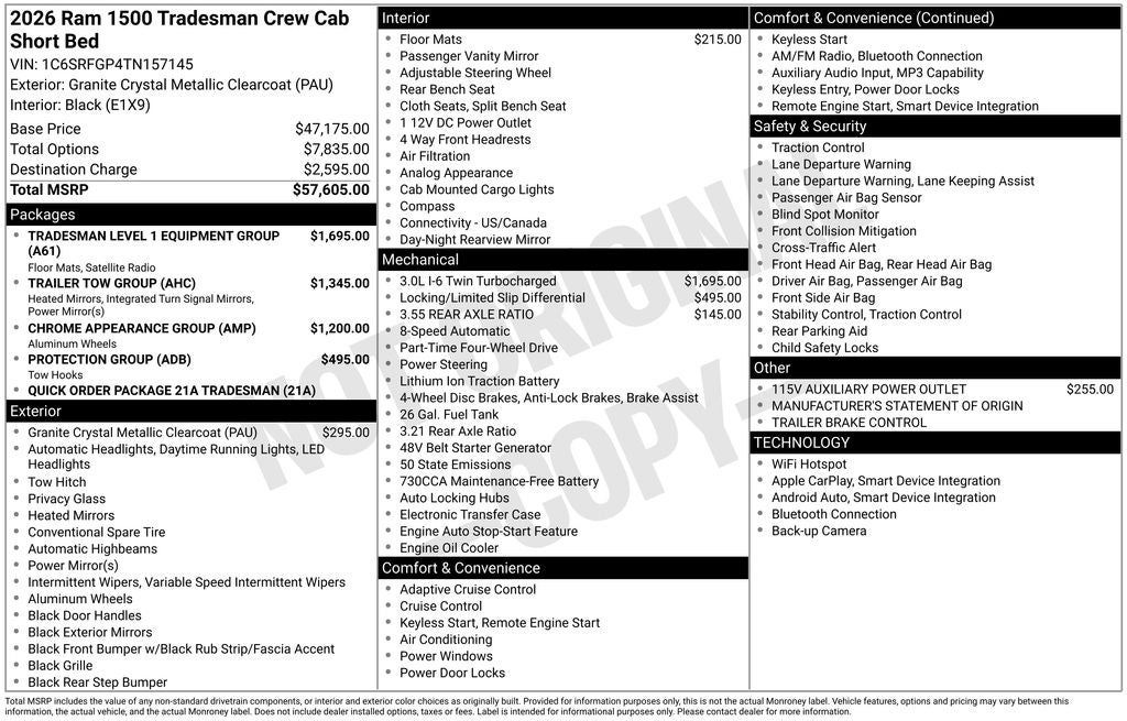 2026 RAM Ram 1500 Tradesman