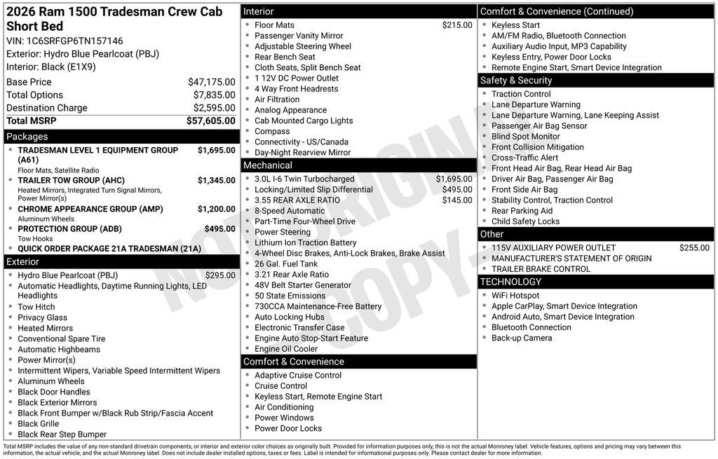 2026 RAM Ram 1500 Tradesman