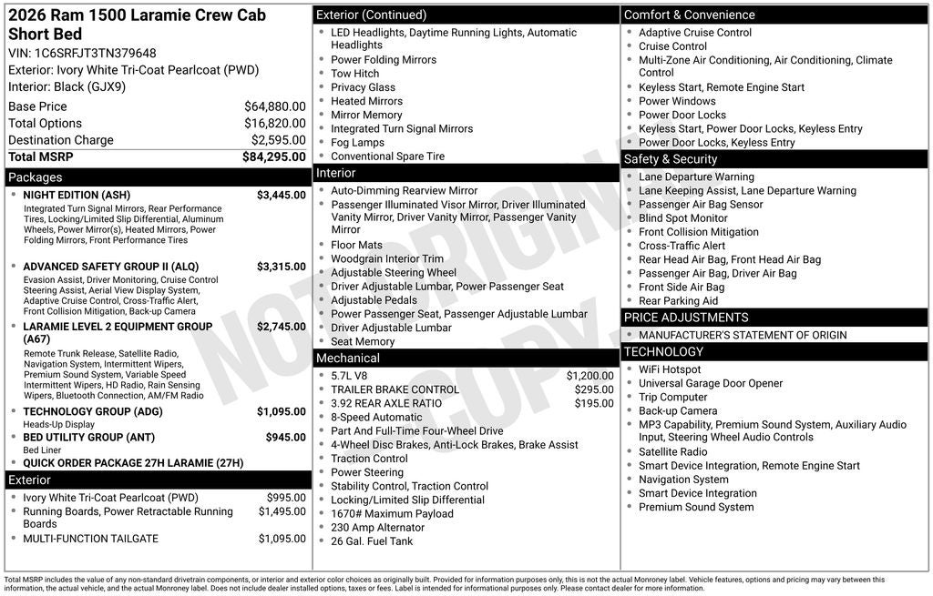 2026 RAM Ram 1500 Laramie
