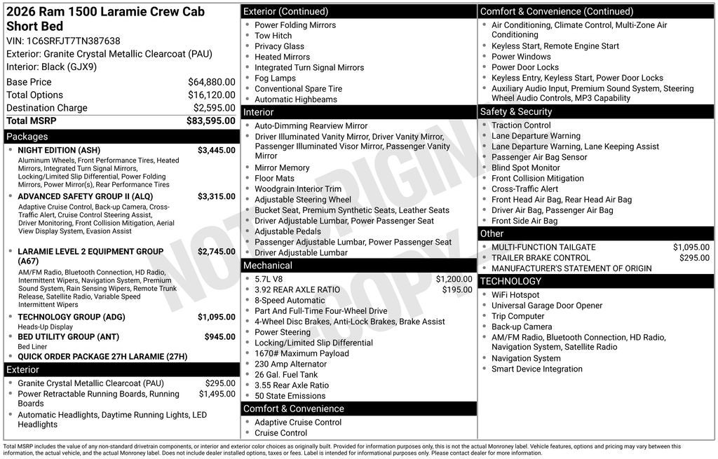2026 RAM Ram 1500 Laramie