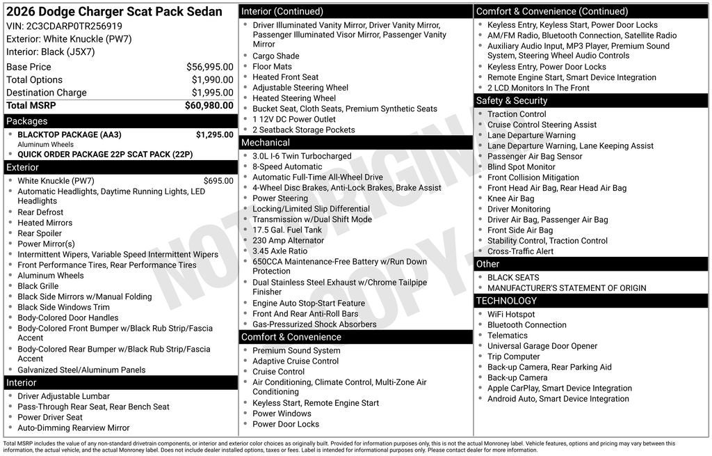 2026 Dodge Charger R/T Scat Pack