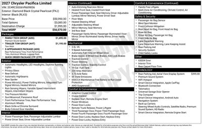 2027 Chrysler Pacifica Limited