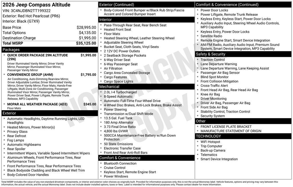 2026 Jeep Compass Altitude