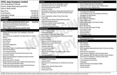 2026 Jeep Compass Limited