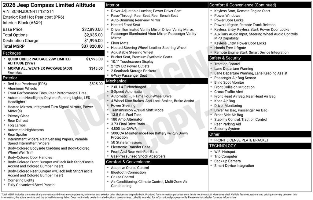 2026 Jeep Compass Limited