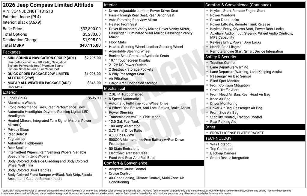 2026 Jeep Compass Limited