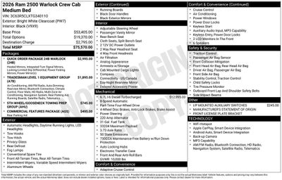 2026 RAM Ram 2500 Tradesman