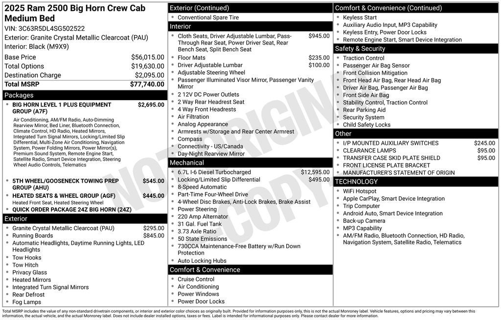 2025 RAM Ram 2500 Big Horn