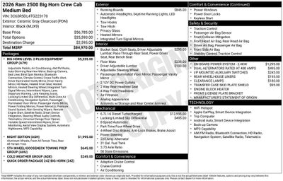 2026 RAM Ram 2500 Big Horn