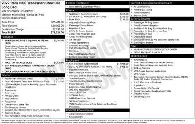 2027 RAM 3500 Tradesman