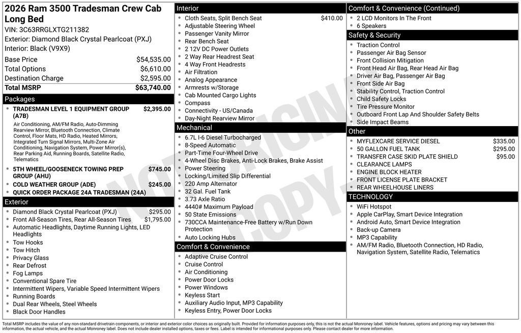 2026 RAM Ram 3500 Tradesman