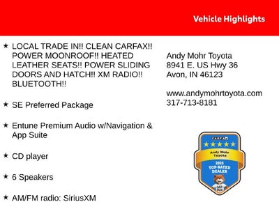 2017 Toyota Sienna SE 8 Passenger