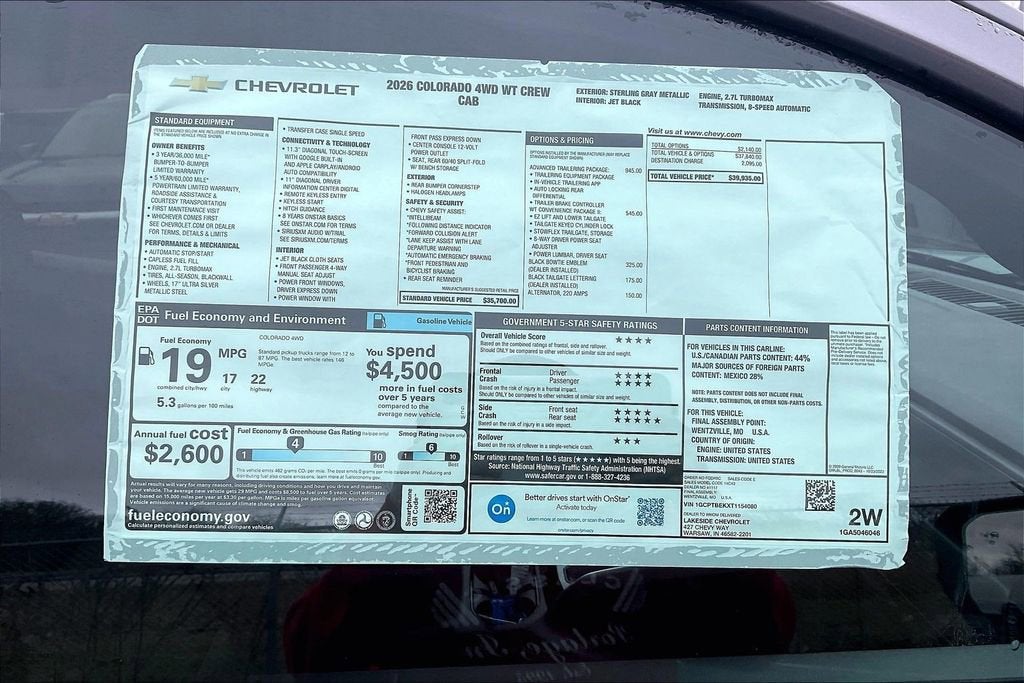 2026 Chevrolet Colorado WT