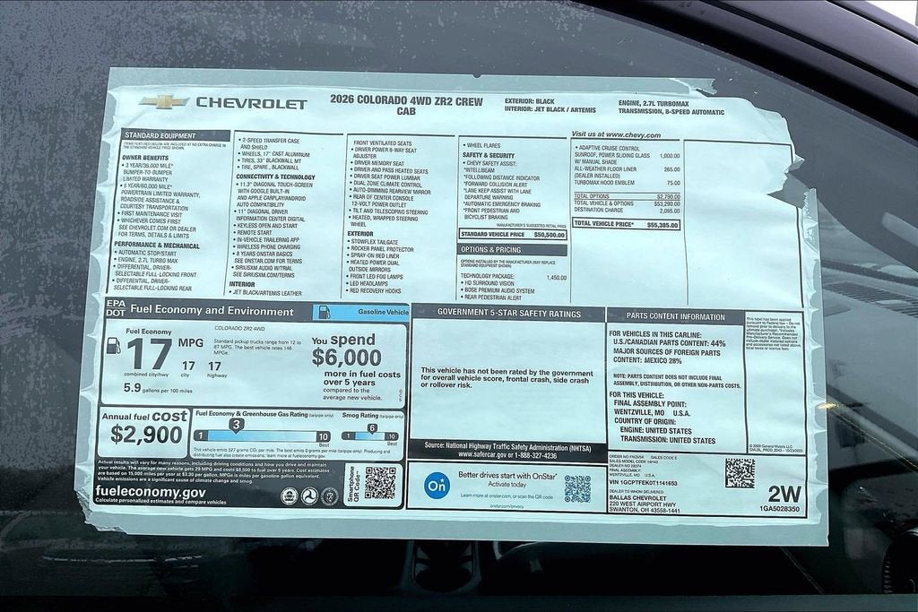 2026 Chevrolet Colorado ZR2