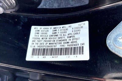 2016 Honda Accord Sedan Sport