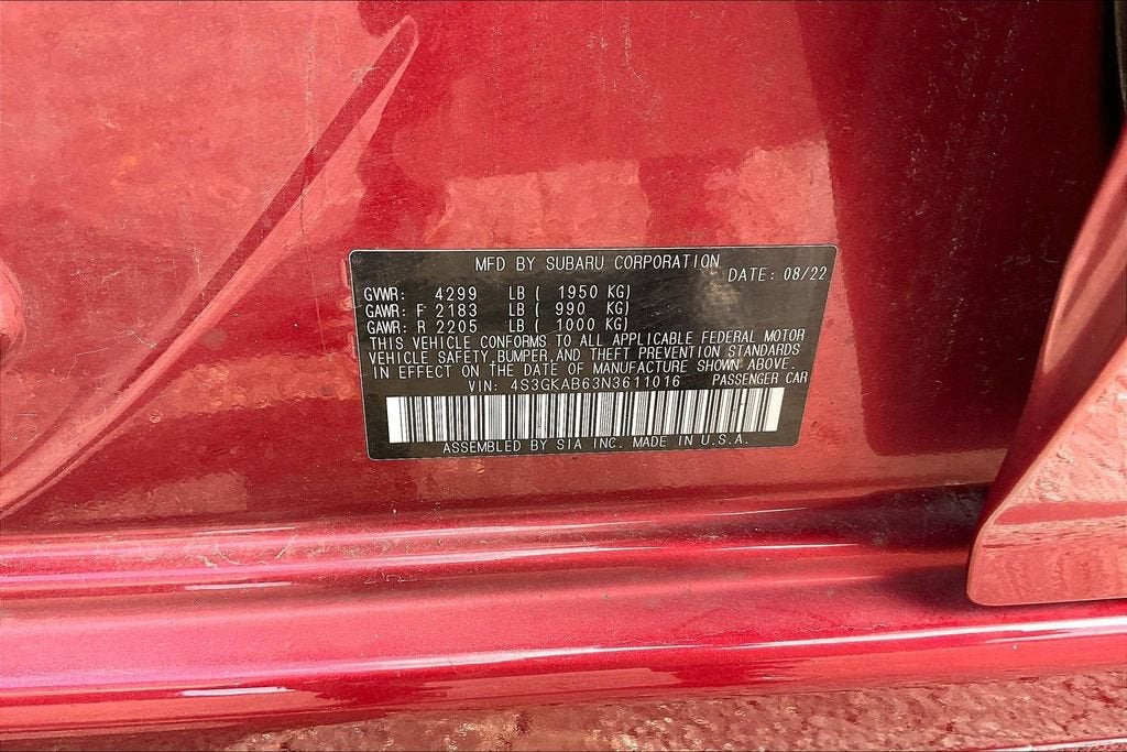 2022 Subaru Impreza 4DR SDN CVT
