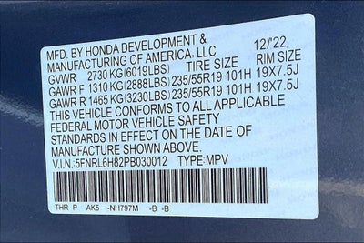 2023 Honda Odyssey Touring