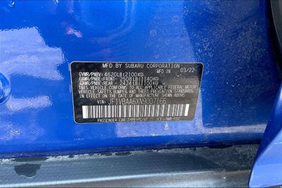 2022 Subaru WRX 4DR SDN MT
