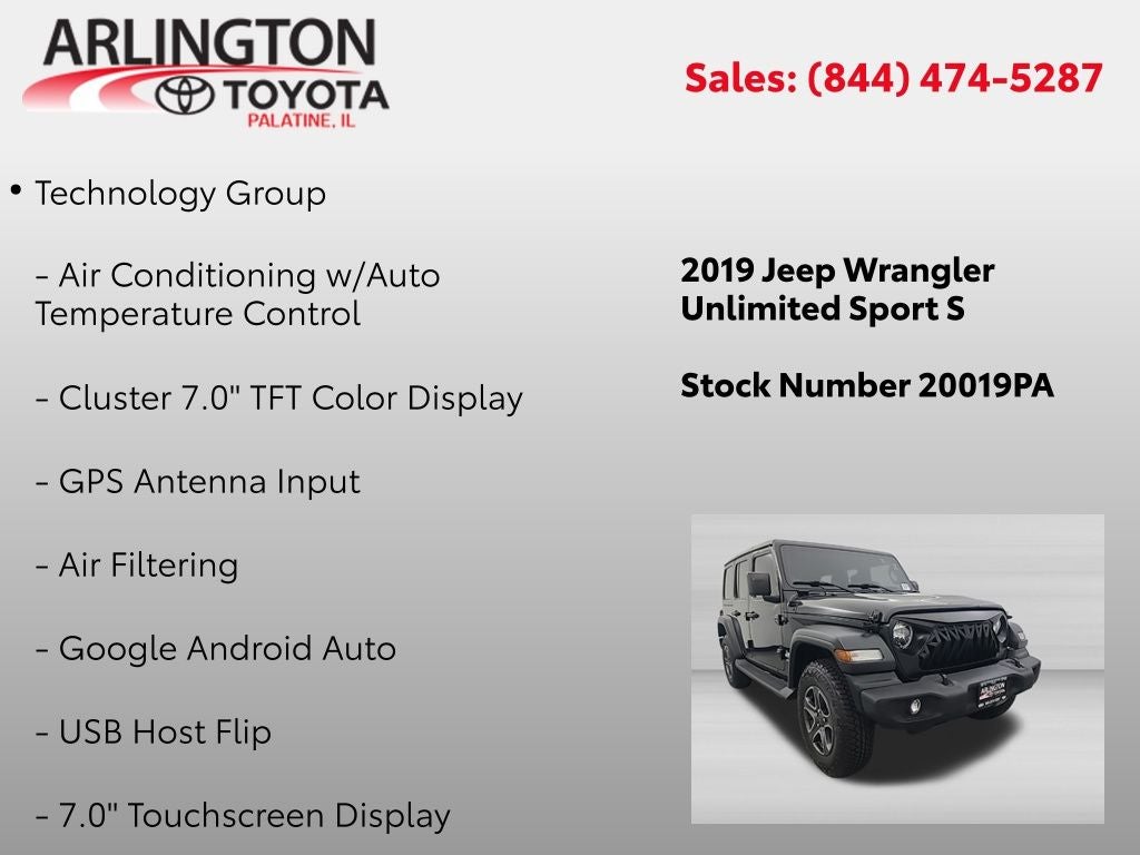 2019 Jeep Wrangler Unlimited Sport S