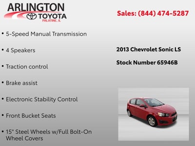 2013 Chevrolet Sonic LS 5 Speed MT