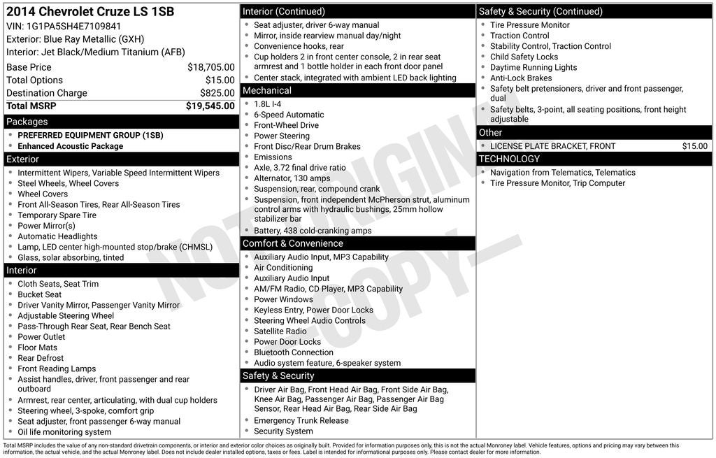2014 Chevrolet Cruze LS