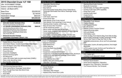 2015 Chevrolet Cruze 1LT 1LT