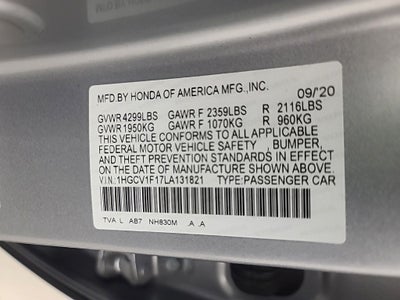 2020 Honda Accord LX