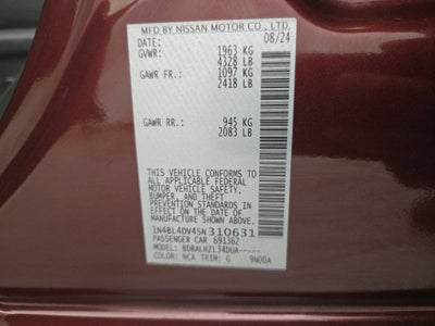 2025 Nissan Altima 2.5 SV