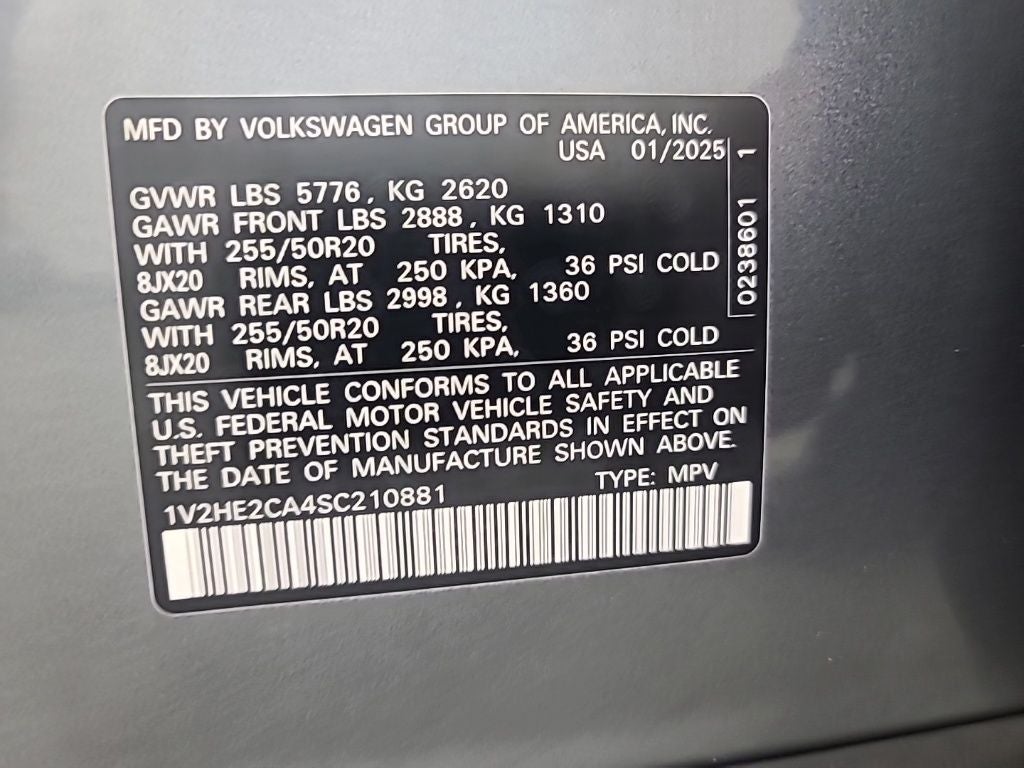 2025 Volkswagen Atlas Cross Sport 2.0T SE w/Technology