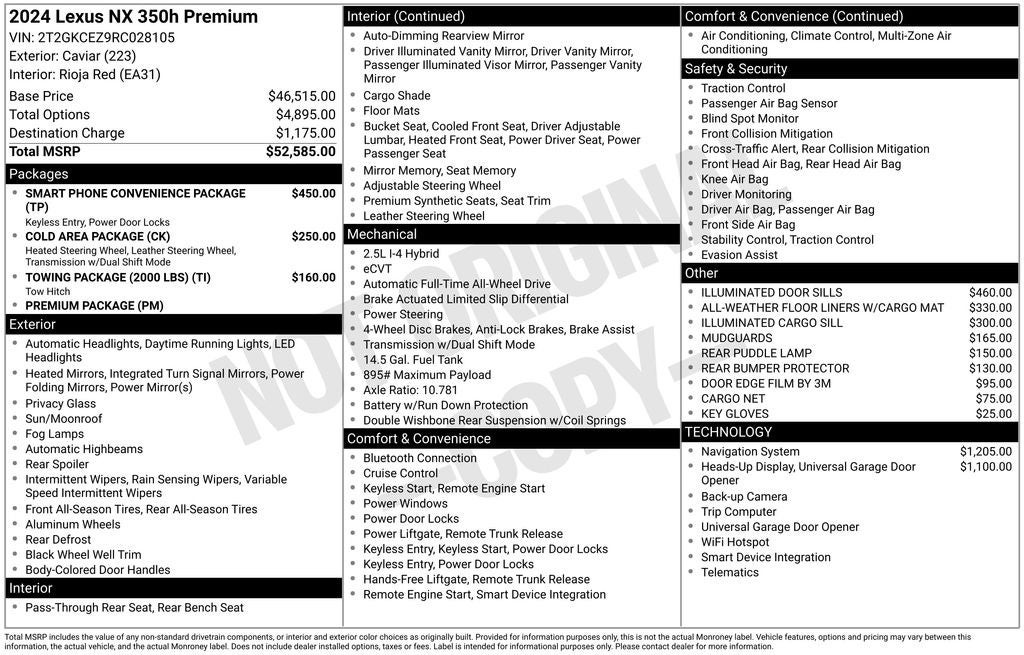 2024 Lexus NX HYBRID 350h Premium