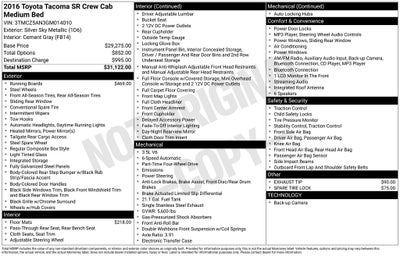 2016 Toyota Tacoma SR V6