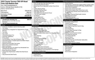 2022 Toyota Tacoma TRD Off-Road V6