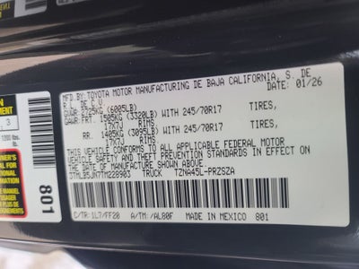 2026 Toyota Tacoma SR5