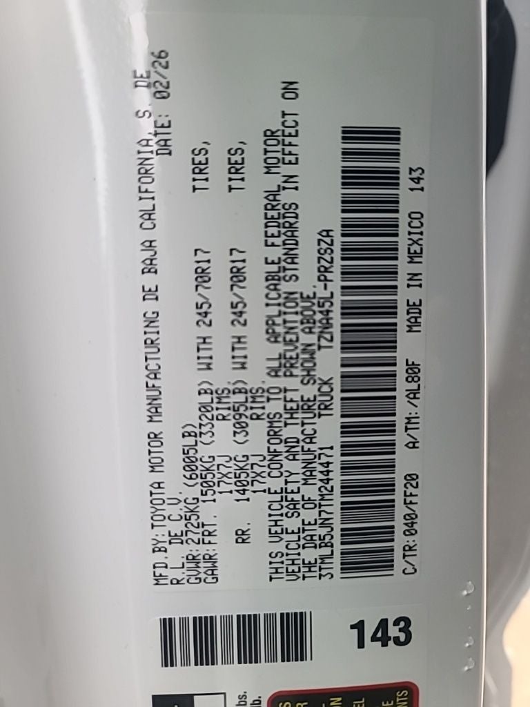 2026 Toyota Tacoma SR5