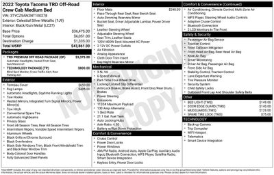 2022 Toyota Tacoma TRD Off-Road MT V6
