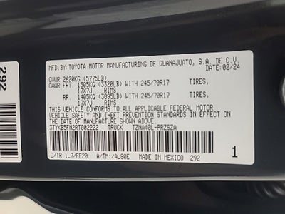 2024 Toyota TACOMA SR5 SR5